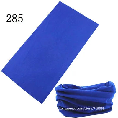 100% Polyester Solid color Microfiber Tubular Multifunction Motorcycle Scarf sports Headband Seamless Tube Bandanas Face Mask
