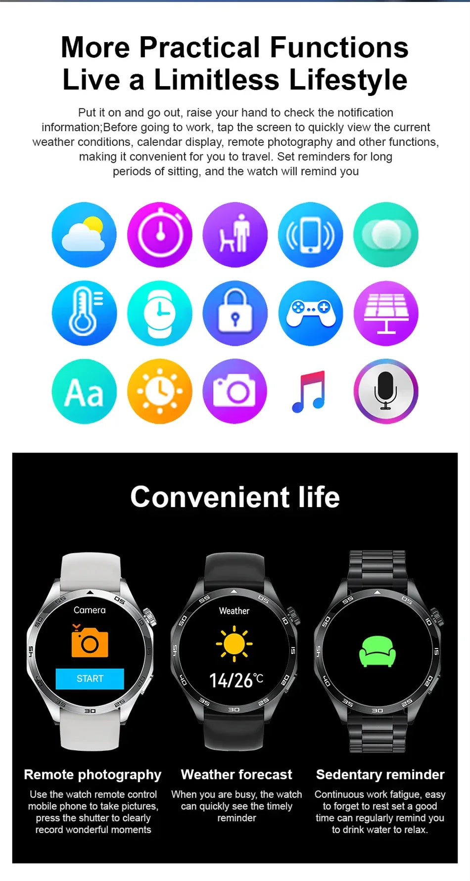 2025 New Blood Pressure Smart Watch Men ECG Monitoring Heart Rate Monitor Women Smartwatch BT Call Fitness Tracker Sport Watches