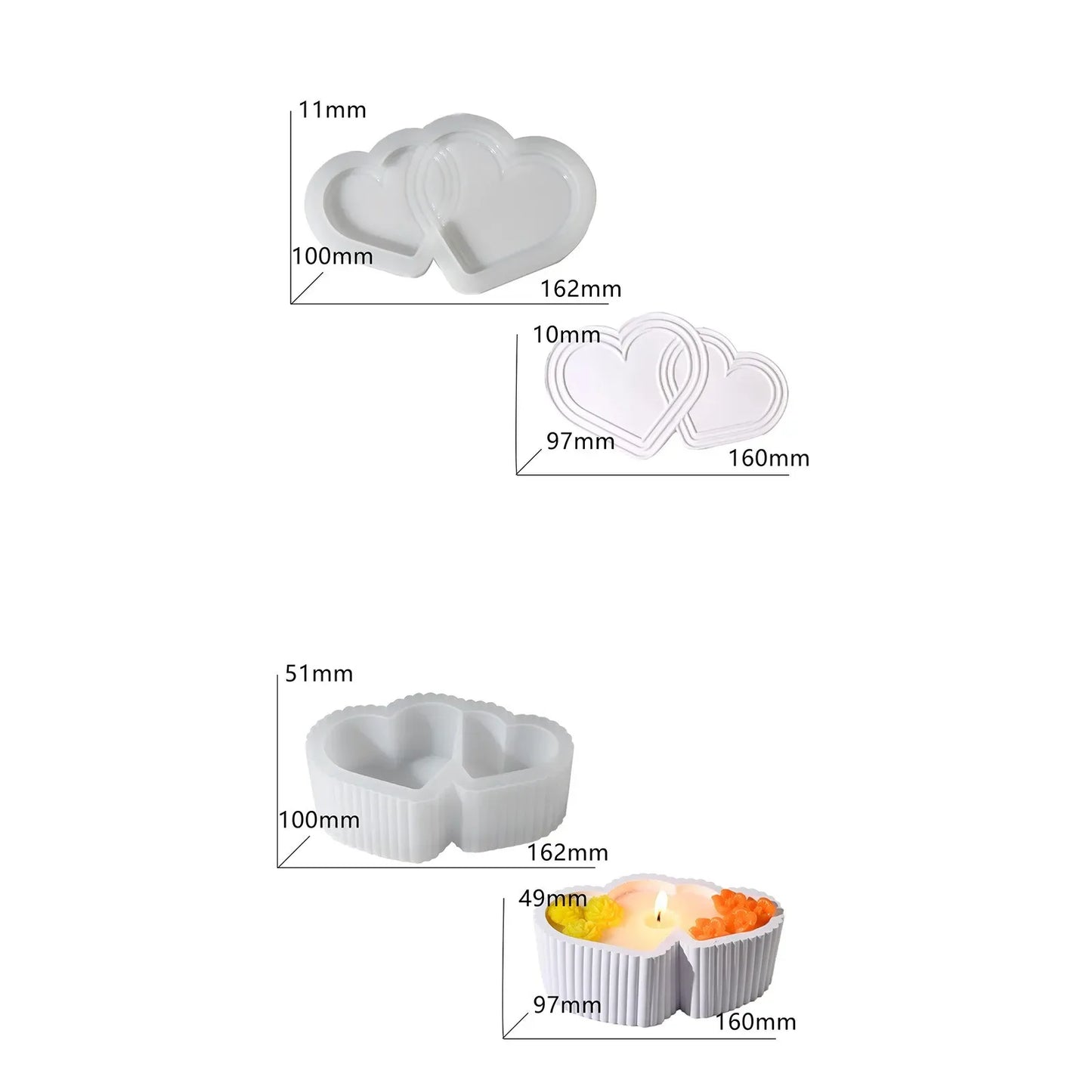 Gem Storage Box Silicone Mold DIY Concrete Round Bottle Making Mold, Used For Candle Cups, Jewelry Boxes, Vases, Fragrance Cups