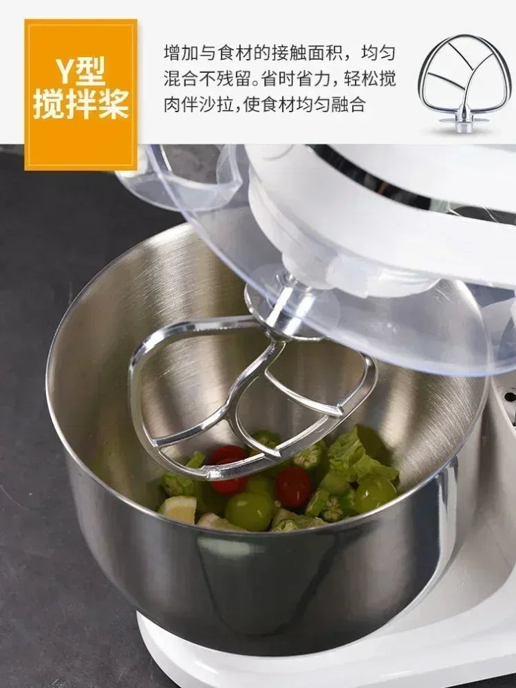 Small Home Automatic Kitchen Machine 220V Bread Mixer Dough Mixer Aid Commercial Stand Spiral Mixer Robot Cake.Stand 220V