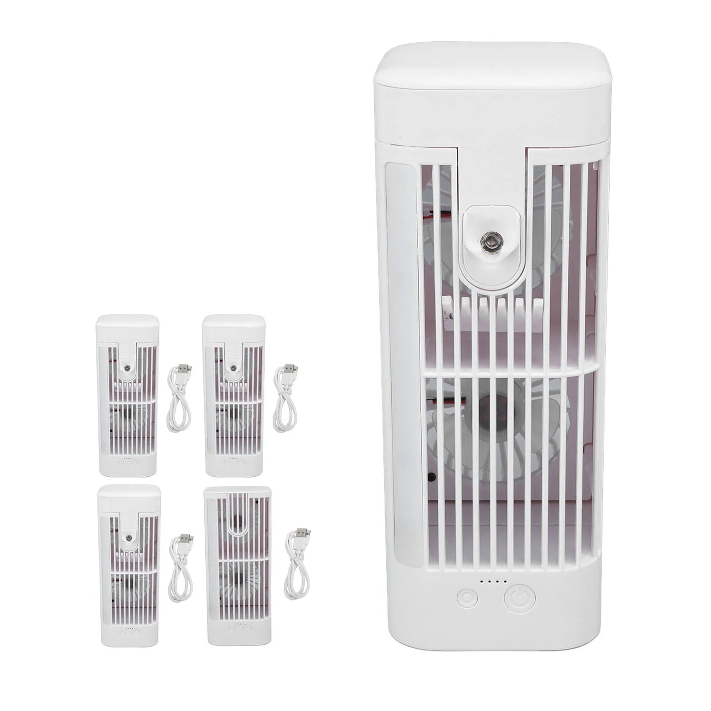 Desktop Air Conditioner Fan, Desk Air Cooler Excellent Cooling Effect Night Light Air Conditioner Fan for Homes Dormitories