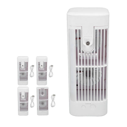 Desktop Air Conditioner Fan, Desk Air Cooler Excellent Cooling Effect Night Light Air Conditioner Fan for Homes Dormitories