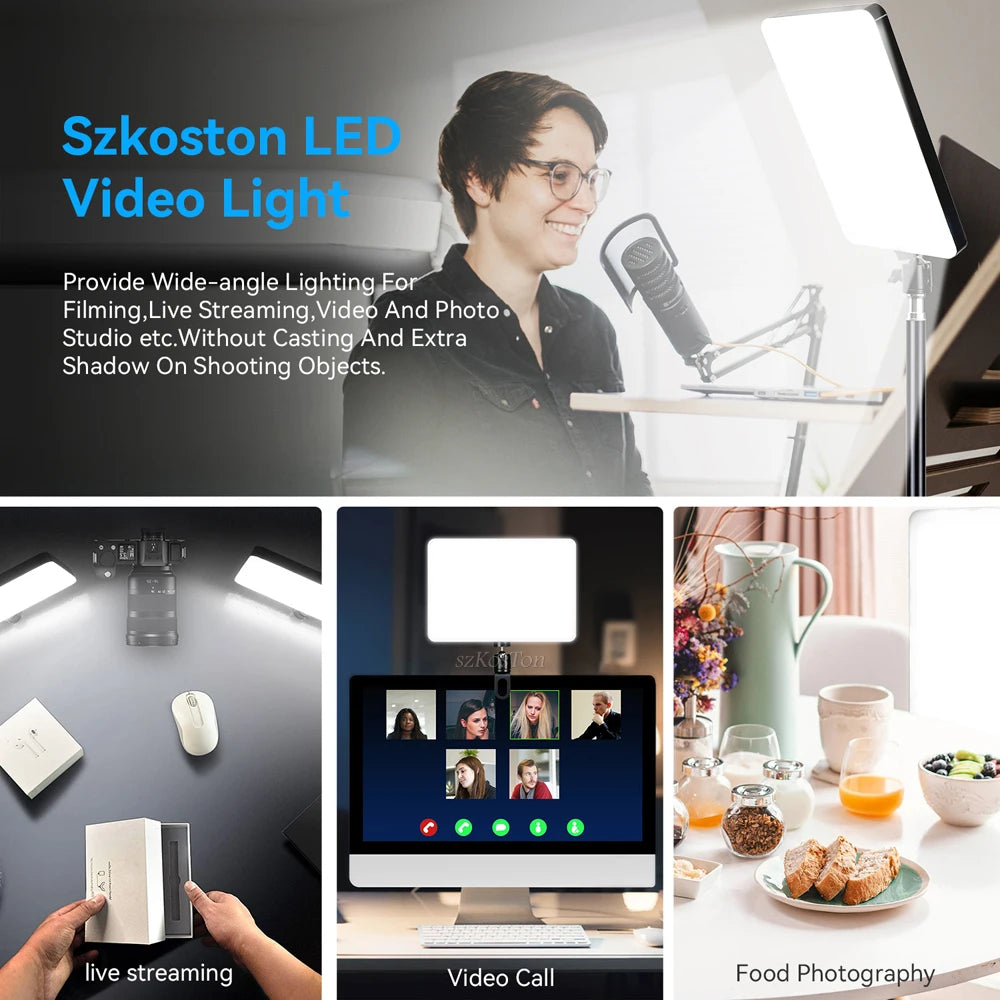 Video Led Light Photography Selfie Dimmable Video Fill Light for Photo Studio Live Stream Fill Lamp for Tiktok Youtube