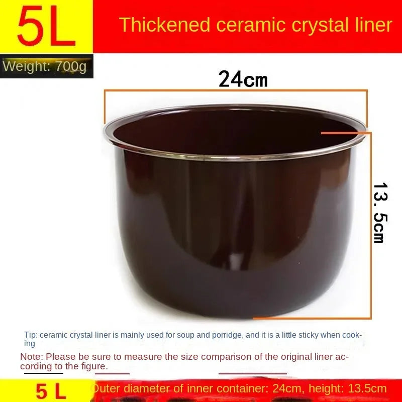 Electric pressure cooker liner multicooker bowl 4L 5L 6L liter non-stick pan double spray thickening