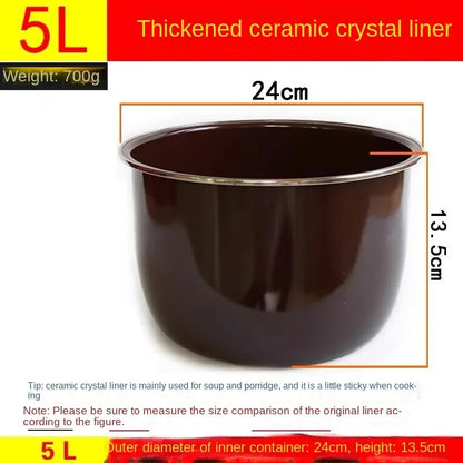 Electric pressure cooker liner multicooker bowl 4L 5L 6L liter non-stick pan double spray thickening