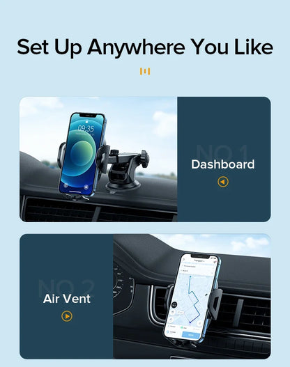 AUFU Sucker Car Phone Holder Smartphone Mount Stand GPS Telefon Mobile Cell Support For iPhone 15 14 13 Pro Max Xiaomi Samsung