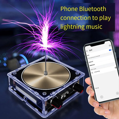 A29F-For Tesla Gold Music Coil Artificial -Pattern Touchable Audio Input Bluetooth Science Experiment Coil