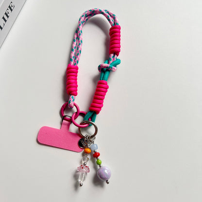 Wrist, Thumb, Mobile Phone Hanging Rope Dual Purpose Adjustable Short Braided Rope Strong and Durable for Men and Women