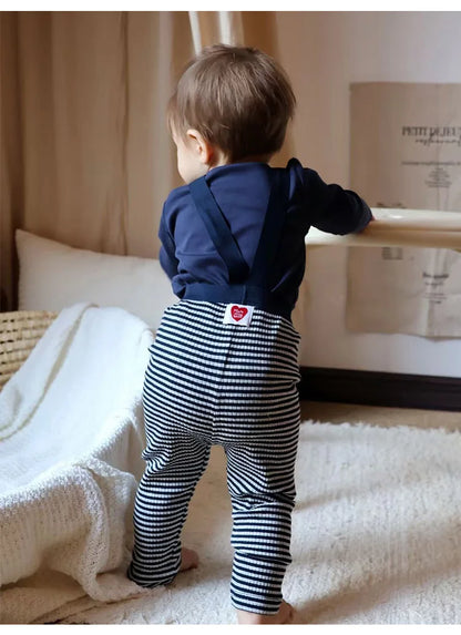 2026 Baby Boys Girls Pants Cotton High Waist Overalls PP Leggings