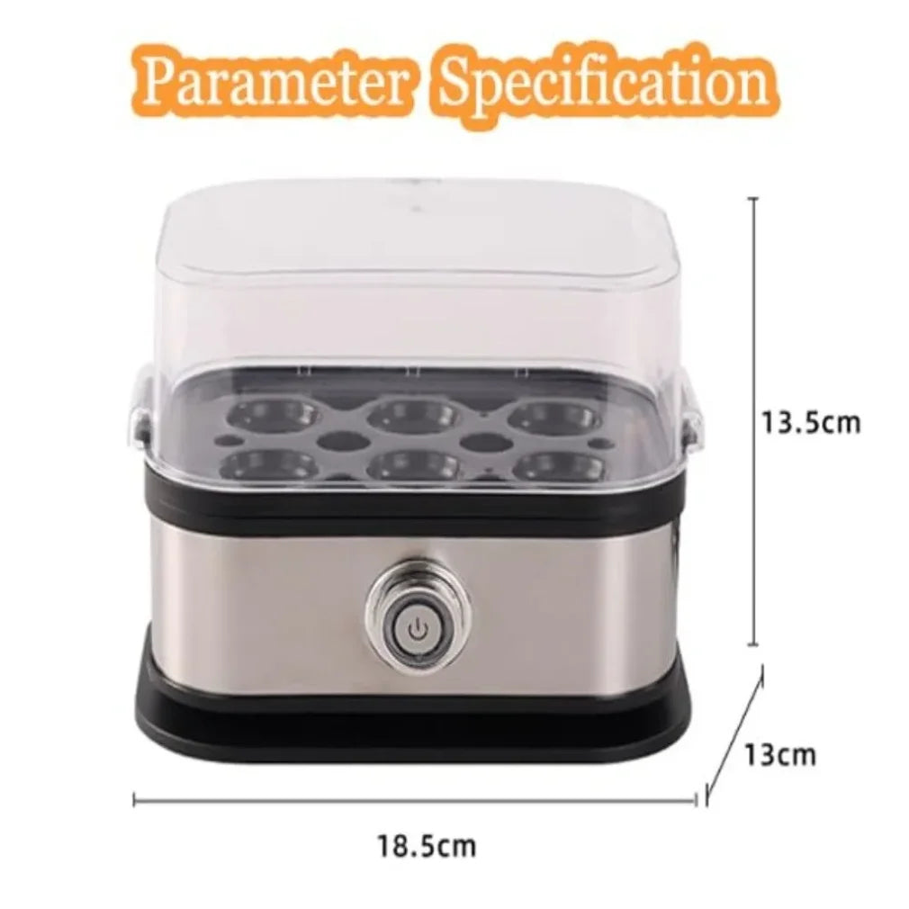 200W Power Eggs Boiler Space Saving Auto Shut-Off Smart Egg Cooker 6 Eggs Capacity Stainless Steel Rapid Egg Cooker2026new