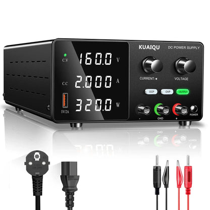 KUAIQU High Precision 30V10A Adjustable DC Stabilized Power Supply, Laboratory Specific Digital Display Power Supply, Aging Test