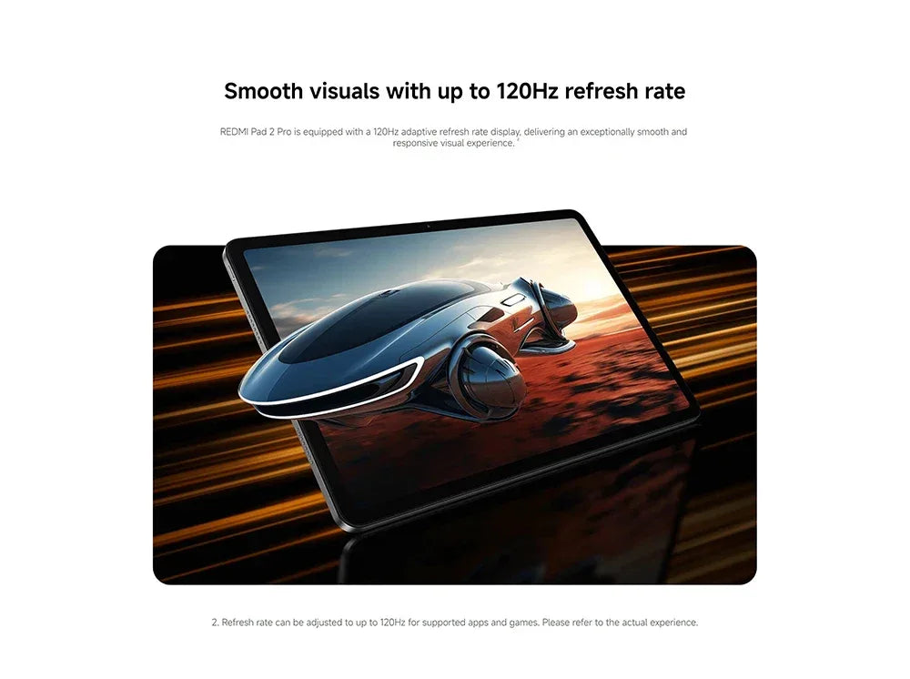 Global Version Xiaomi Redmi Pad 2 Pro Wifi 8 + 256GB 12.1 Inch 2.5K Crystal-clear Certified Eye-care Display Quad Speakers Massive 12000mAh (type) Battery Tablet PC