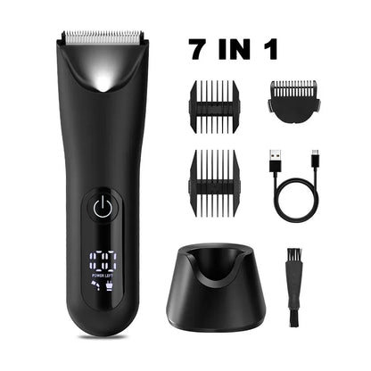 The Ballber Pro Electric Groin & Body Hair Trimmer for Men - Mens Body Groomer Kitfor Privates -Shaver for Hard to Reach Areas