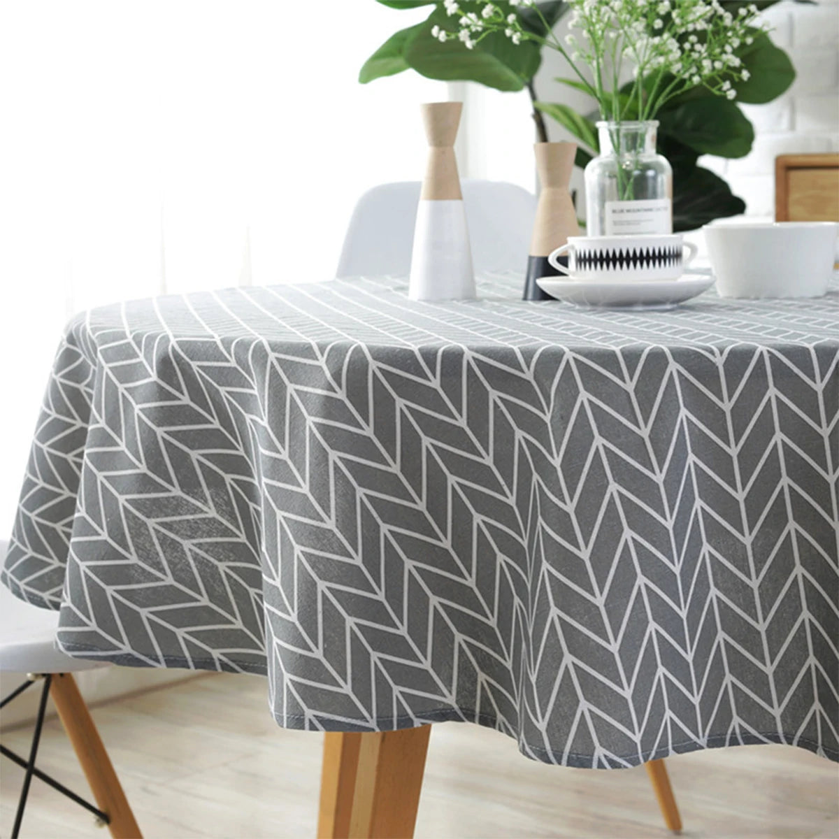 Round Tablecloth Washable Table Cloth Decorative Table Cover for Wedding Holiday Christmas Party Picnic Dining Room Table Covers