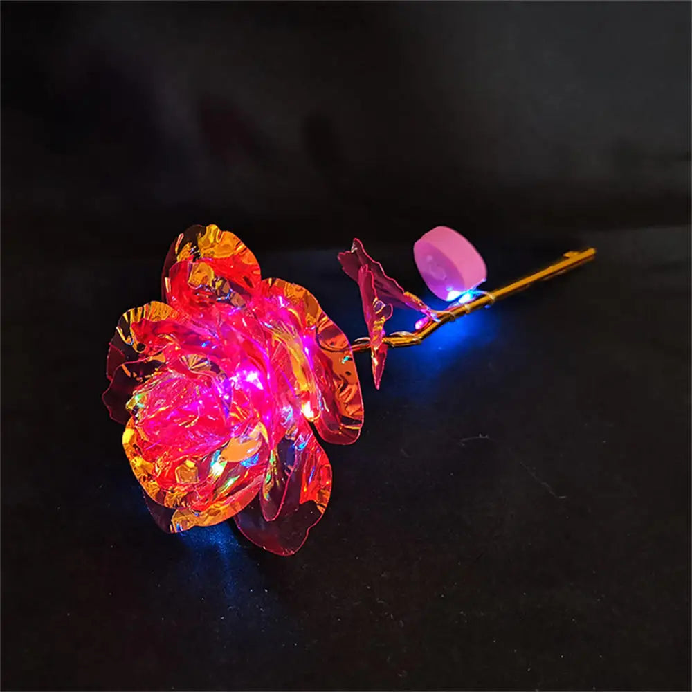 Glowing Rose Artifical Fake Flowers Valentine'S Day Mother'S Day Gift Anniversary Wedding Lover Lighting Roses Party Supplies