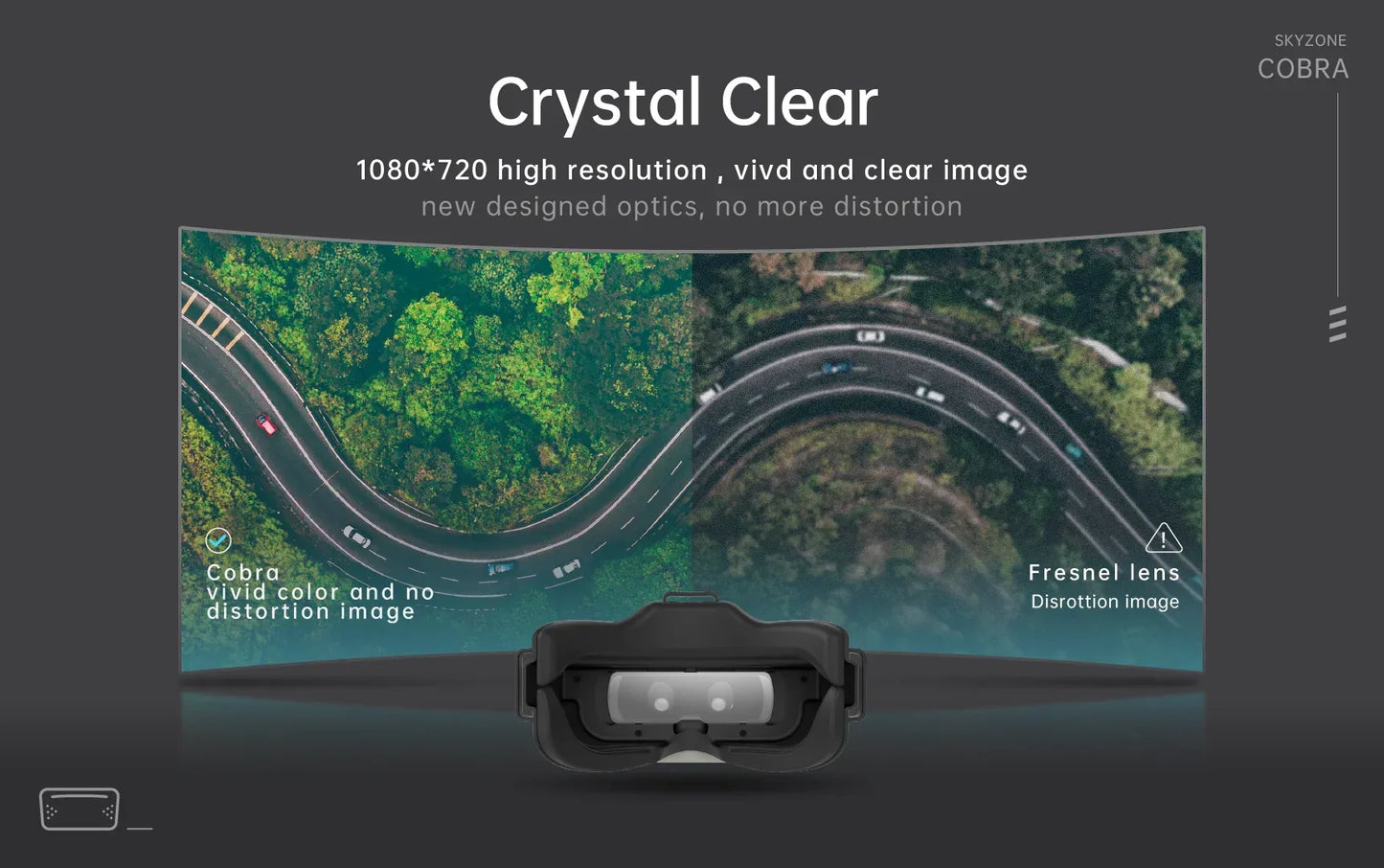 SKYZONE COBRA X V4 5.8GHZ 48CH STEADYVIEW RECEIVER FPV GOGGLES WITH DVR 1280X720 FOV50 for RC Airplane FPV Freestyle Drones