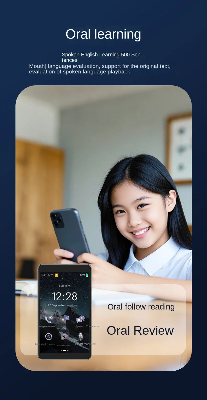Portable T22 Smart Translator 142 In Real-time Online Languages Translation ChatGPT Voice Photo Intelligent Translate Device