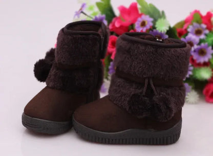 Girls Snow Boots 2019 Winter Comfortable Thick Warm Kids Boots Lobbing Ball Thick Children Autumn Cute Boys Boots Princess Shoes