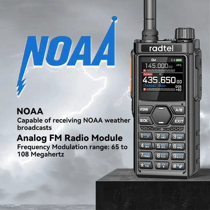 Radtel RT-910 Dual Band Walkie Talkie with 960 Channels Portable Ham Radio NOAA Spectrum Analyzer AM FM