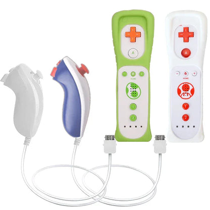 a Whole Set Remote Controller with Nunchuck Controller for  Wii Games Control for Wii Console Wireless Gamepad with Motion Plus