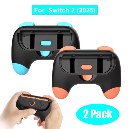 2Pcs Joy-Con Grips For Nintendo Switch 2 Joypad Hand Grip Stand Controller Gamepad Holder Bracket For NS Switch 2 Accessories