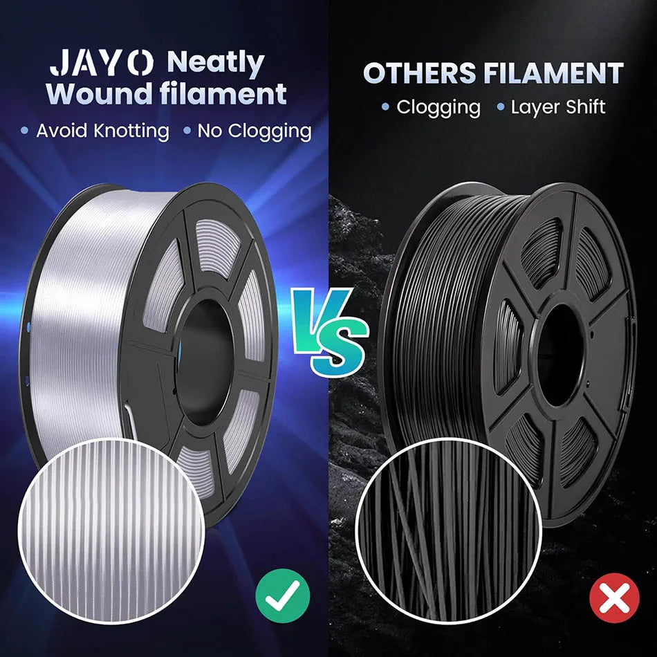 JAYO PLA/PLA META/PETG/SILK/PLA+/Wood/ ABS/Marble 3D Printer Filament 1.75mm 5KG 3D Printing Materials for 3D Printer&3D Pen