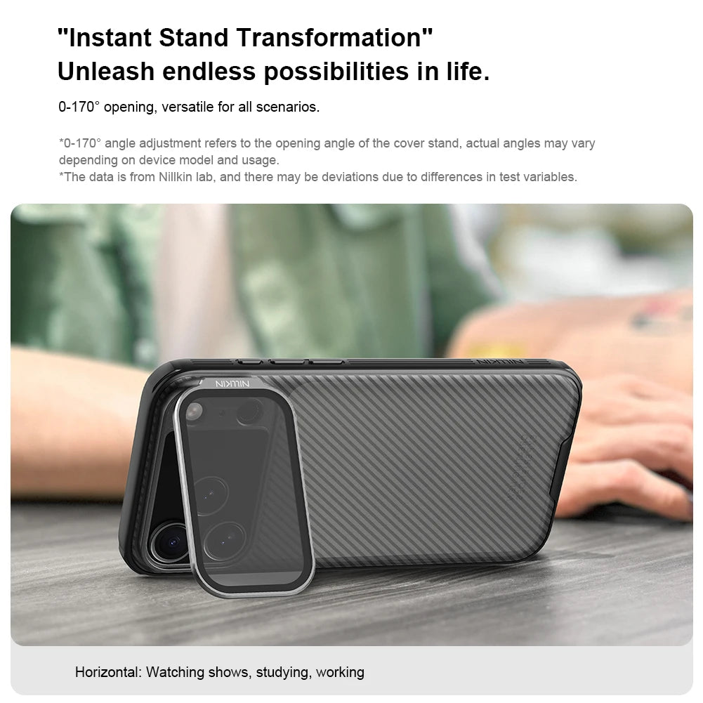 Nillkin for iPhone 17 Pro Max / 17 Pro Case CamShield Prop Camera Cover Transparent Stand Protection Back Cover Phone Case