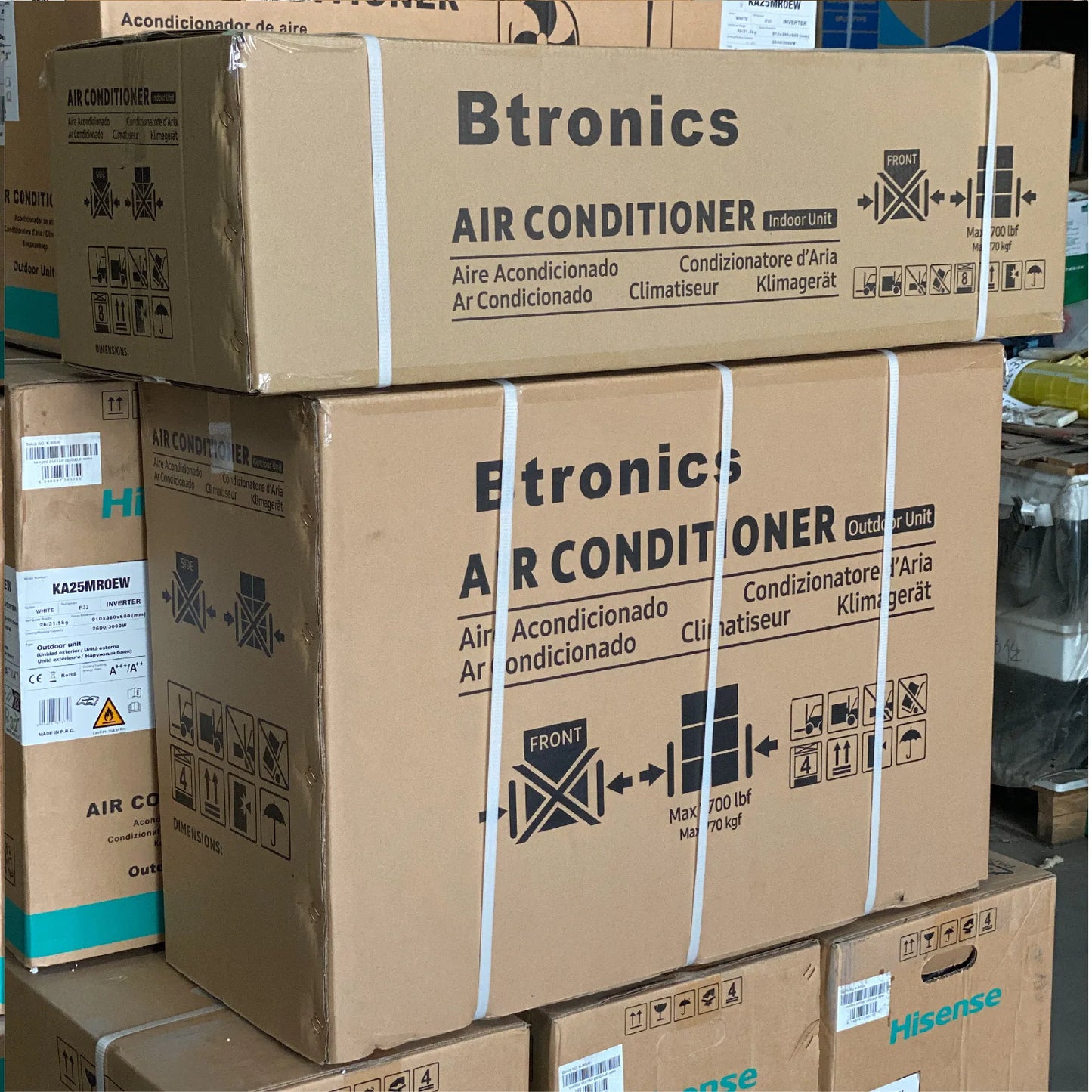 Btronics 220V 9000btu 12000btu 18000btu 24000btu Cooling and Heating Super Save Energy Wall Mounted Wifi Air Conditioner OEM