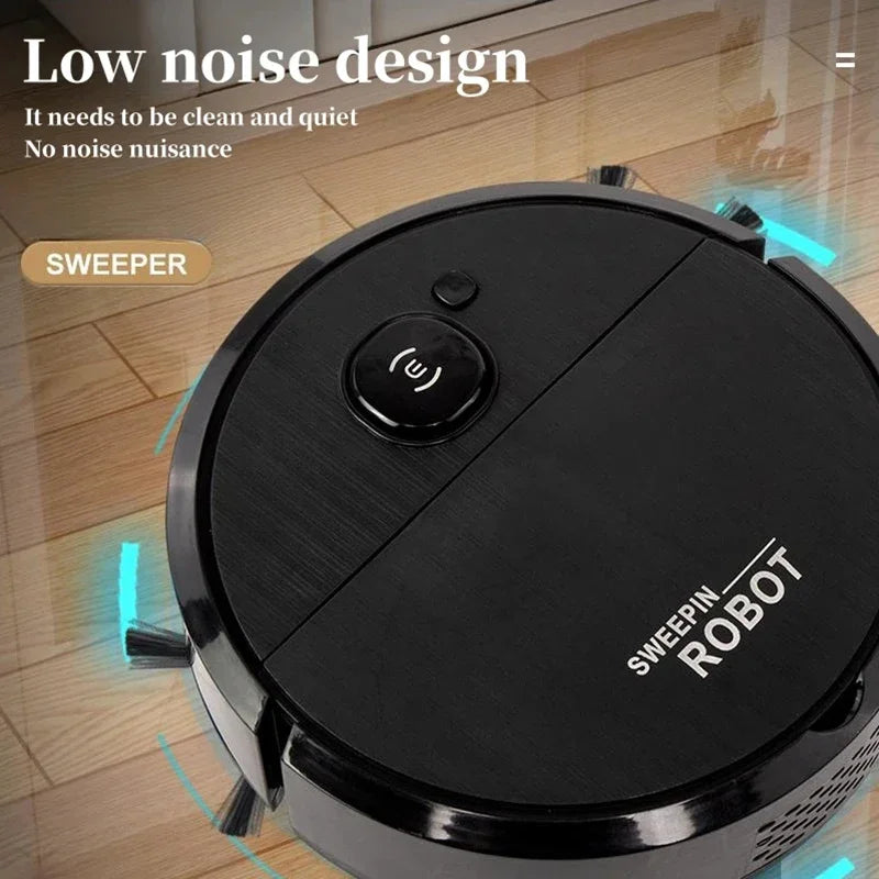 2026 3-in-1 Strong Suction Smart Sweeping Robot Rechargeable Washable Mop For Pet Hair Hard Floor Kitchen Room Sweeping Robot