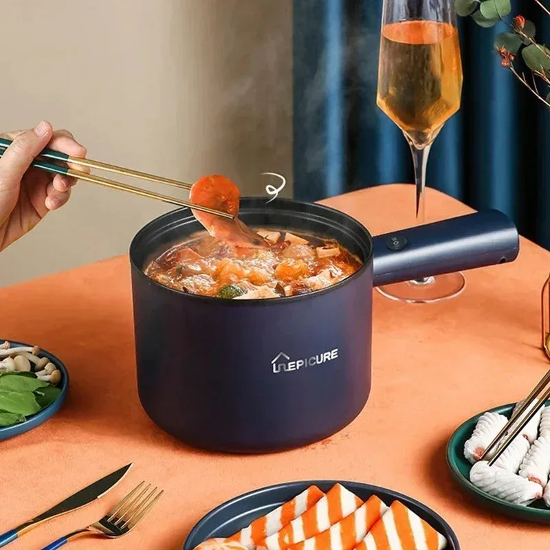 Non-stick Multifunctional Electric Skillet For Dormitory and Home Use Single/Double Layer Hot Pot Electric Rice Cooker 220V