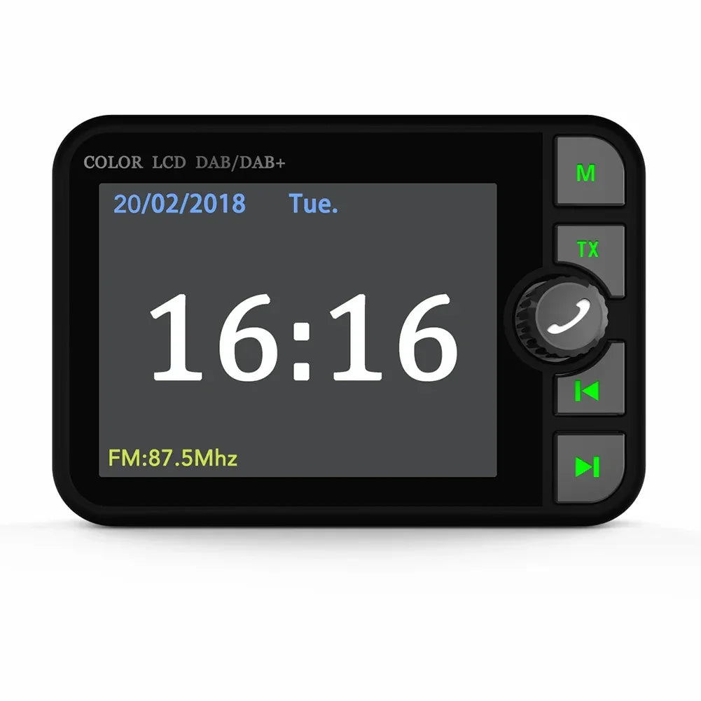 Stereo Digital Signal Broadcast Adapter DAB+ Receiver Digital Broadcast Bluetooth-compatible 5.0 Music Player Hands-free for Car