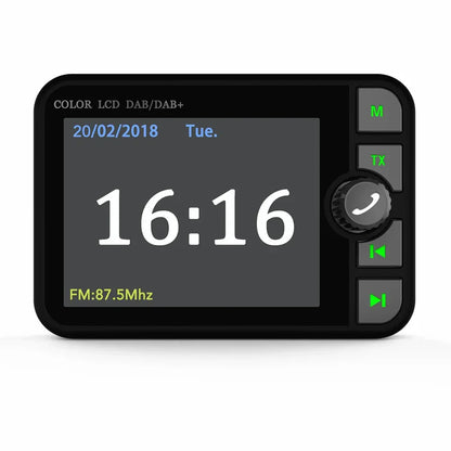 Stereo Digital Signal Broadcast Adapter DAB+ Receiver Digital Broadcast Bluetooth-compatible 5.0 Music Player Hands-free for Car