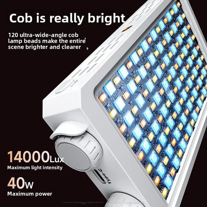 Portable LED video light 40W mini small portable fill light with built-in rechargeable battery, which can charge mobile phone PD