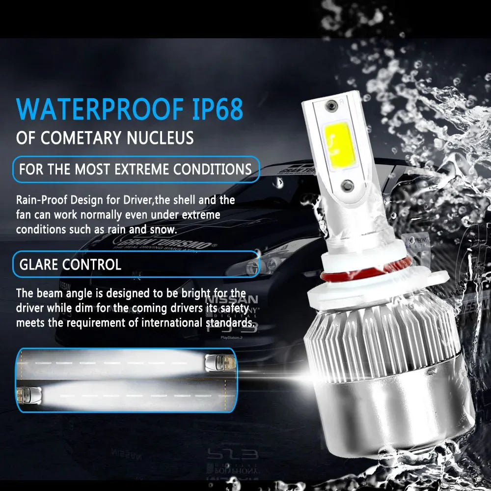 6PCS 240W LED Canbus 40000LM Car Headlight H11 9005 Led Bulb Turbo Lamp 6000K For Toyota RAV4 2005-2008 2009 2010 2011 2012 2013