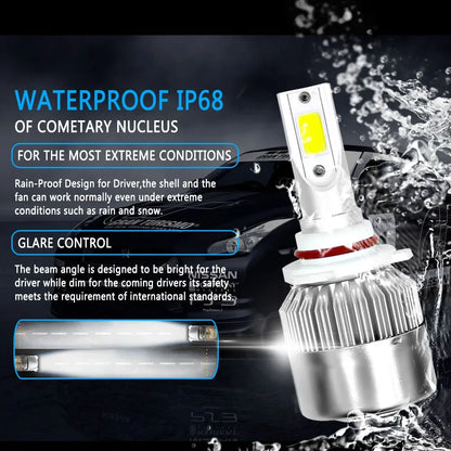 6PCS 240W LED Canbus 40000LM Car Headlight H11 9005 Led Bulb Turbo Lamp 6000K For Toyota RAV4 2005-2008 2009 2010 2011 2012 2013
