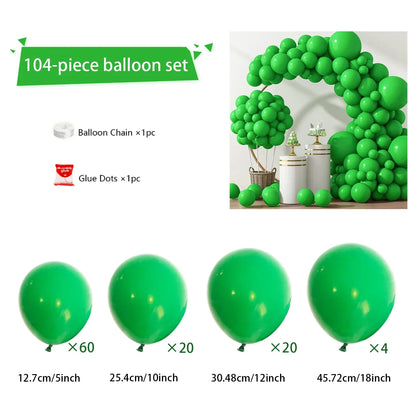 104 Pieces Ruby Red Balloon Red Garland Arch Set with Different Sizes, Suitable for Birthday, Wedding, Valentine's Day