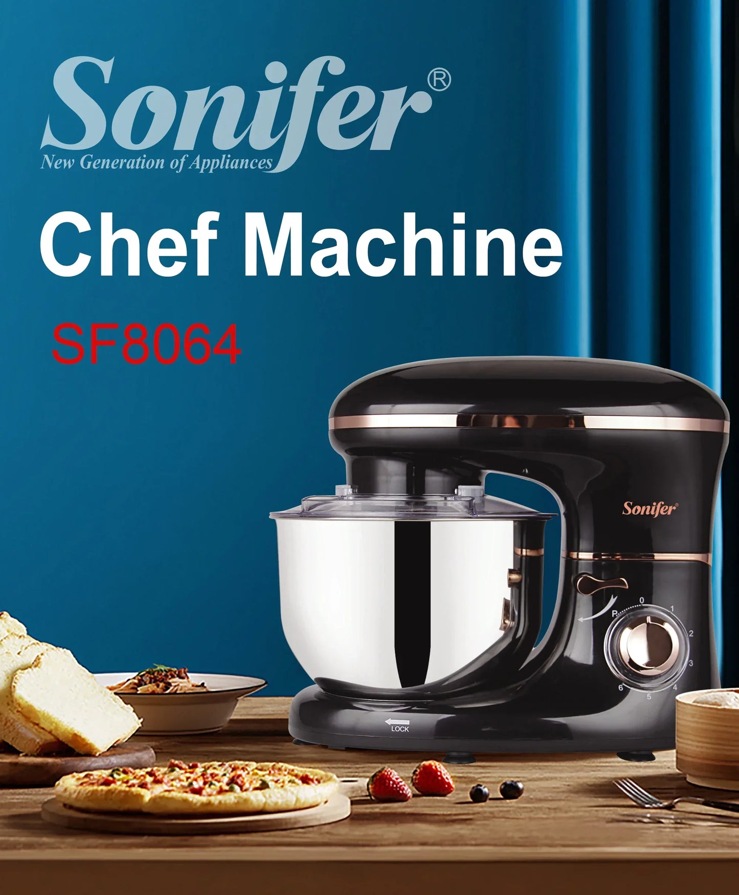 Stand Mixer Professional Kitchen Aid Food Blender Cream Whisk Cake Dough Mixers With Bowl Metal Gear Chef Machine Charm Sonifer