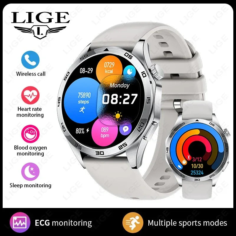 2025 New Blood Pressure Smart Watch Men ECG Monitoring Heart Rate Monitor Women Smartwatch BT Call Fitness Tracker Sport Watches