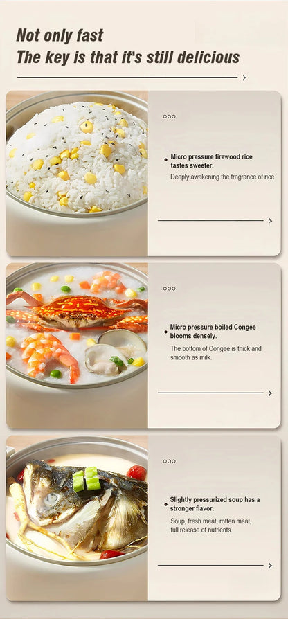 1.8L Micro Pressure Rice Cooker for 1-2 People, Multifunctional Household Hot Pot, Porridge, Soup, Electric Rice Cooker 220V