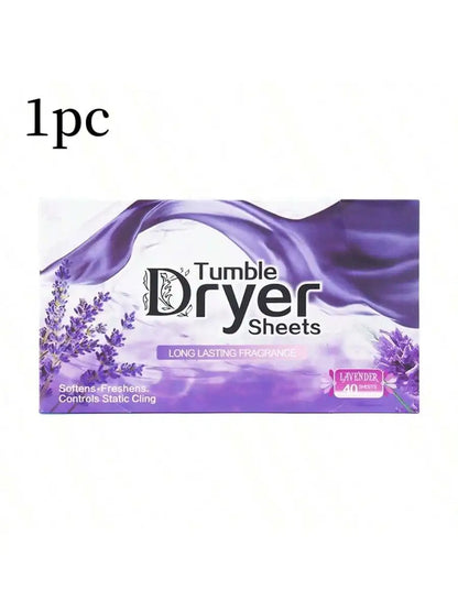 Dryer Sheets Bulk Natural Fabric Softener Sheets Plant Lavender Laundry Softener Naturally Removes Static Cling Drying Machine