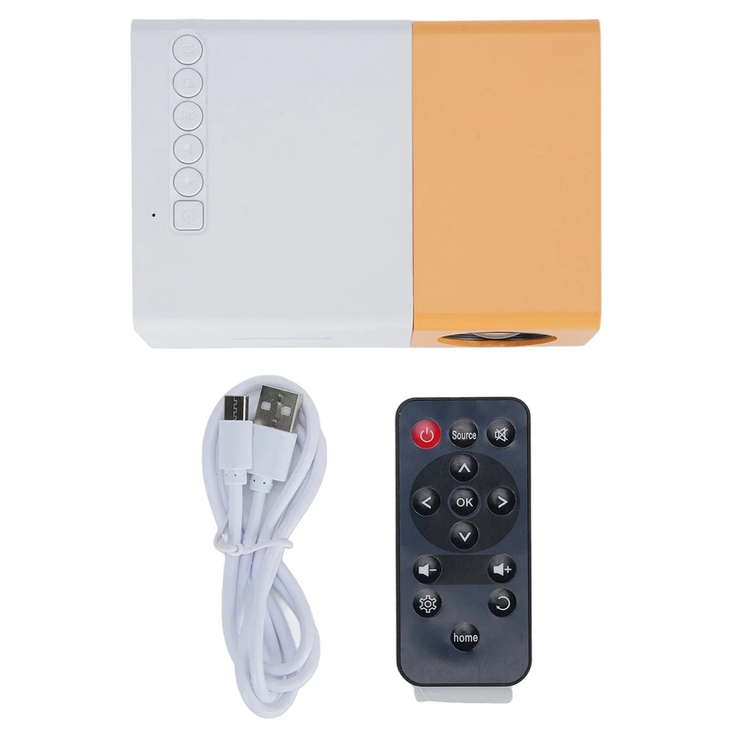 Outdoor Projector Small Projector 1080P Portable 100ANSI 1000LM Brightness Manual Focus 100in Screen Support LED Movie Projector