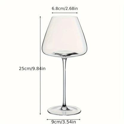 2 piece elegant hand-blown wine glasses - lead-free crystal, perfect for weddings, anniversaries and birthdays