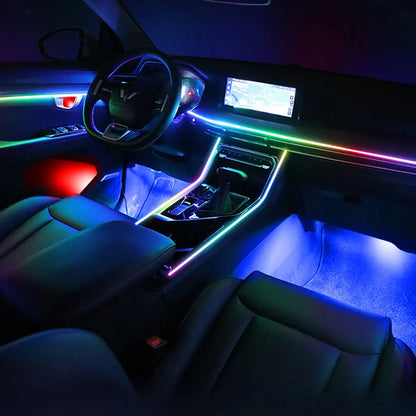 18in1 Car interior lights rgb Car Led interior car led strip lights for car ambient light door lighting Foot decorative lamp