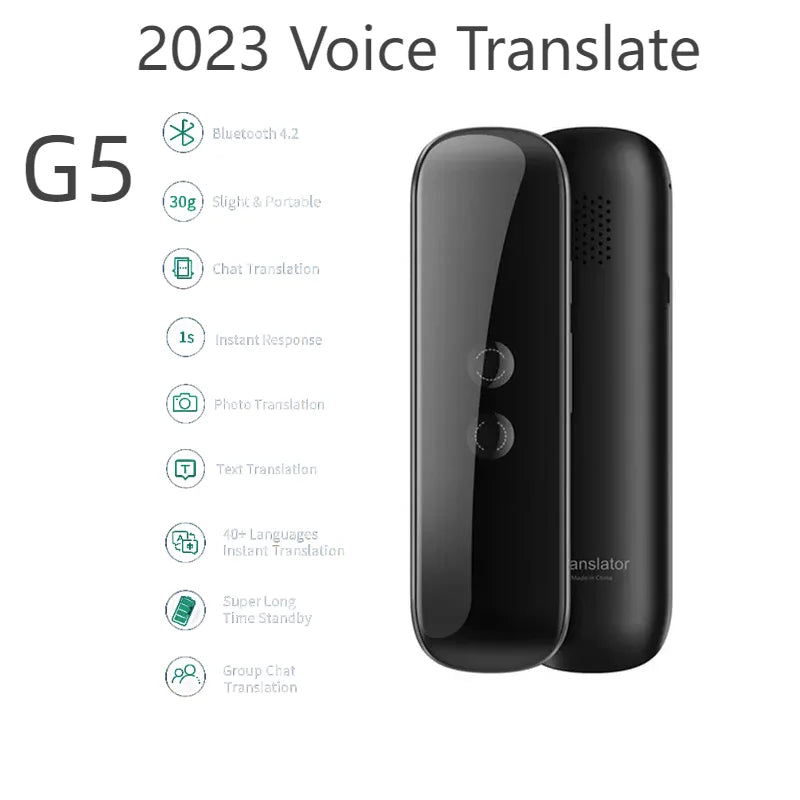 Voice Translate 144 Language APP Bluetooth Multi Languages Instant Translated Wireless Real Time Translator for Traveling Learn