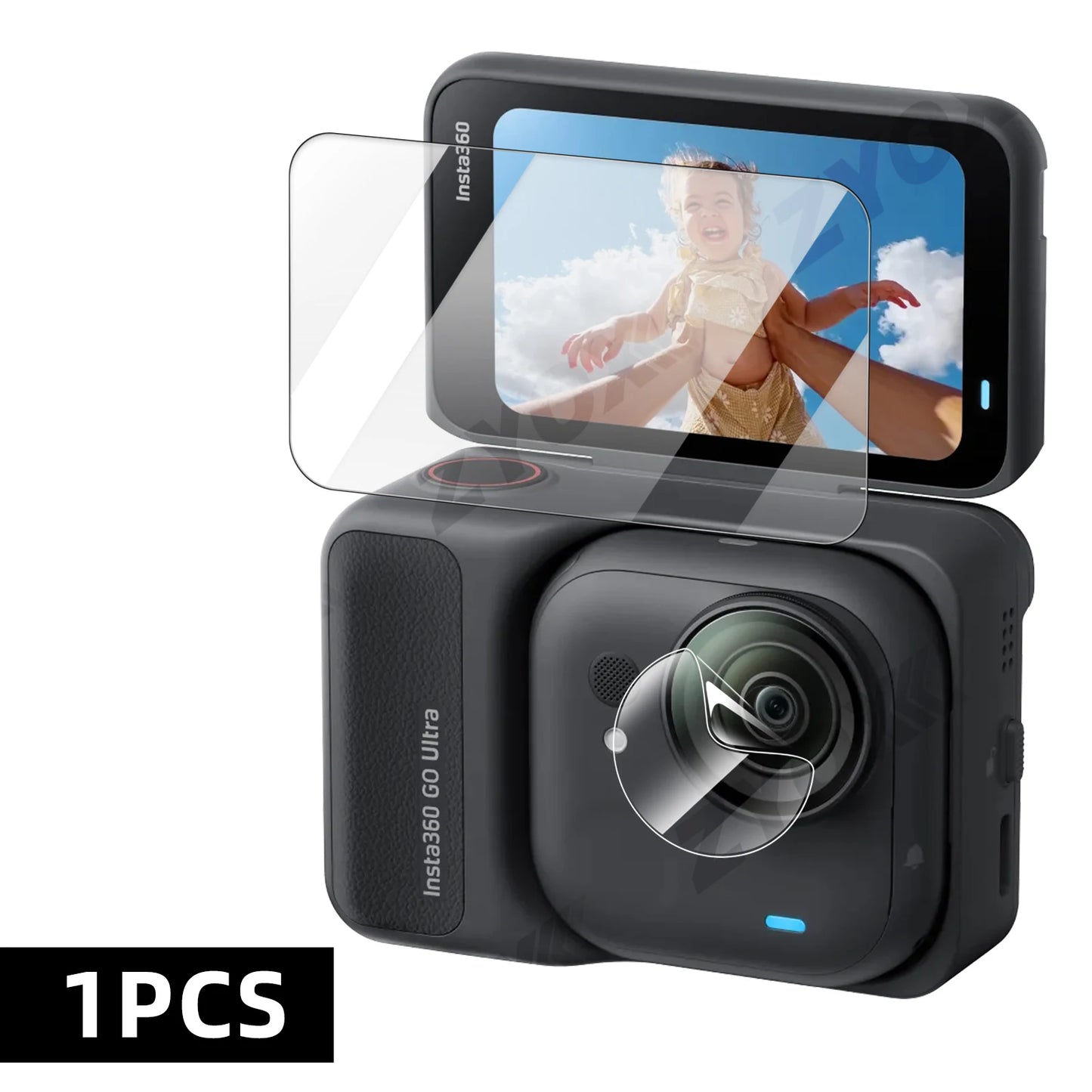 9H Hardness Glass for Insta360 Go Ultra Screen + Lens Protector Clear Ultra-HD Tempered Glass  Anti-scratch Film Accessories