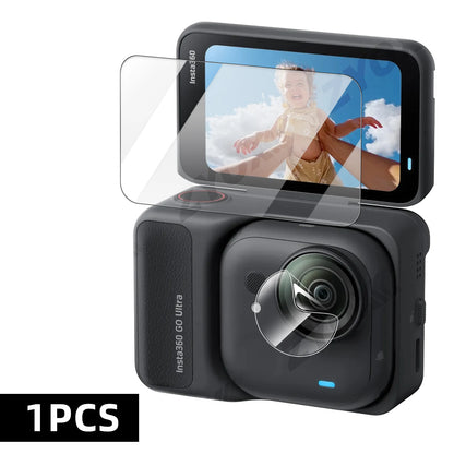 9H Hardness Glass for Insta360 Go Ultra Screen + Lens Protector Clear Ultra-HD Tempered Glass  Anti-scratch Film Accessories