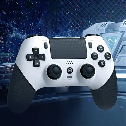 Wireless Gaming Controller 6 Axis Gyro Bluetooth Console Controller Macros Turbo Dual Vibration Hall Effect Joystick for PS4