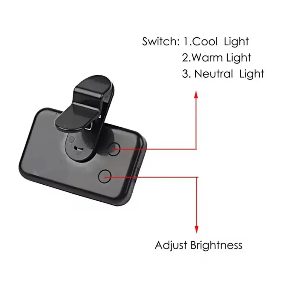 New Portable Mini Selfie Fill Light 3 Modes Adjustable Brightness Rechargeable Clip On For Mobile Phone Laptop Live Video Light