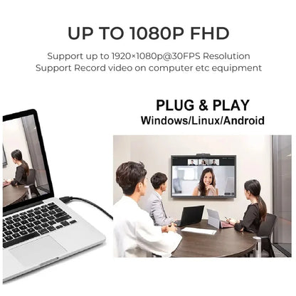 HD Portability USB Computer Camera Webcam Mini Peripheral Camera Lens Camera Full Webcam PC CCTV Outdoor Camcorder Security Vide