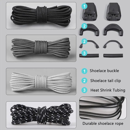 1Pair Without Ties Quick Lace Kit Round Tennis Creative No Tie Shoelaces Running Sneakers Shoelaces for Salomon Shoe Accessories